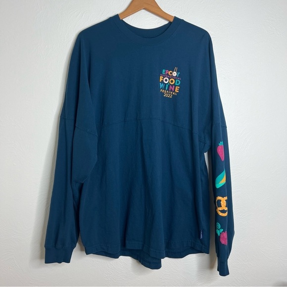 Disney Spirit Jersey Blue Epcot Food & Wine Festival 2022 Pullover Top Size XXL - Picture 2 of 10